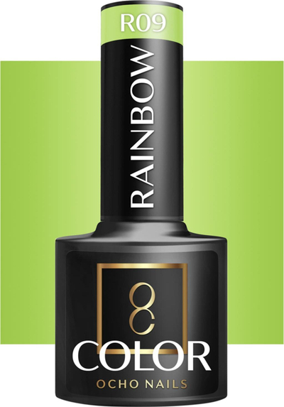 Llak xhel për thonj Activeshop OCHO NAILS Rainbow R09, hibrid, 5 g, shumëngjyrësh me shkëlqim