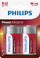 Bateri Philips LR20P2B/10, power alkaline D / 2