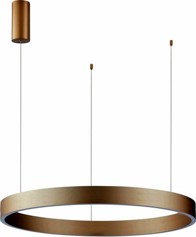 Lampë varëse LED Italux Brasco Down, 40W, diametër 60cm, ngjyrë ari