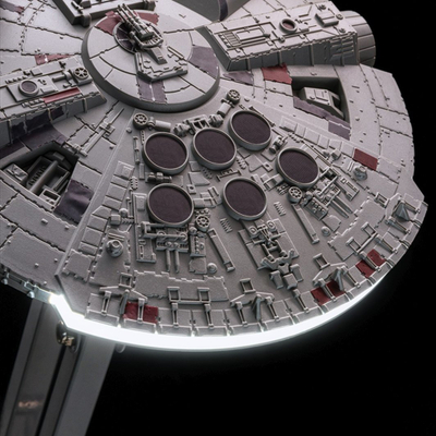 Lampë tavoline Paladone Star Wars Millennium Falcon, LED, USB, gri
