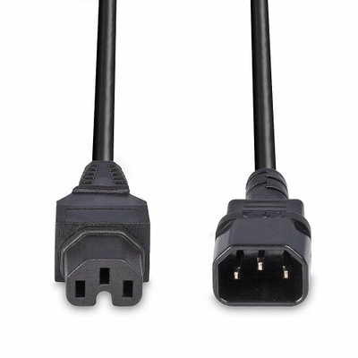 Kabllo zgjatuese rryme Lindy 30314, IEC C14 në IEC C15, 2m, rezistente ndaj temperaturës së lartë