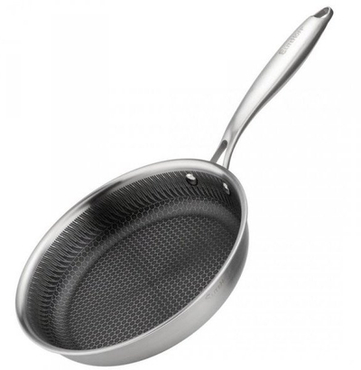 Tigan çeliku ELITEHOFF E-7547, 24 cm, me veshje honeycomb, gri