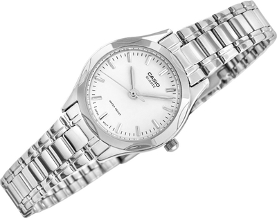 Orë dore Casio LTP-1275D-7A, analoge, çelik inox, me faqe të bardhë