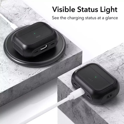 Këllëf ESR Orbit HaloLock për AirPods Pro 1 2, boë me MagSafe, i zi