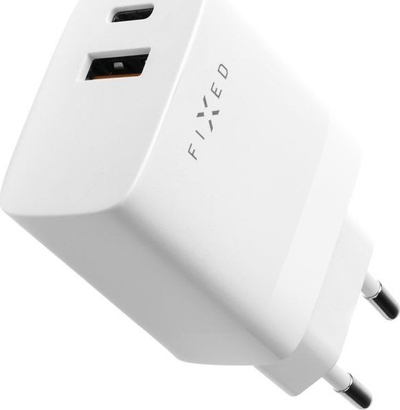 Karikues muri FIXED USB C USB, 20W, PD QC 3.0, i bardhë