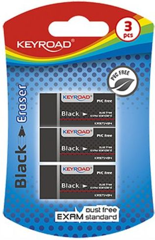 Гума Keyroad Universal, 3 парчиња, црна