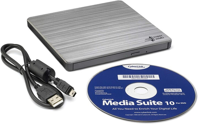 Drive optik Hitachi GP60NS60, M-Disc, USB, i jashtëm, i argjendë