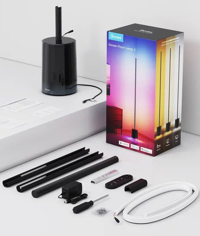 Llambë dyshemeje Govee Floor Lamp 2, LED, Wi-Fi Matter, e zezë