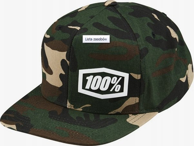 Kapele snapback 100 Percent Machine Camo, pambuk poliester, jeshile kamuflazh