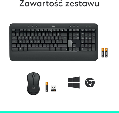 Set tastierë dhe maus me kamerë Logitech MK540 Advanced US dhe Brio 100, wireless, Full HD 1080p, i zi