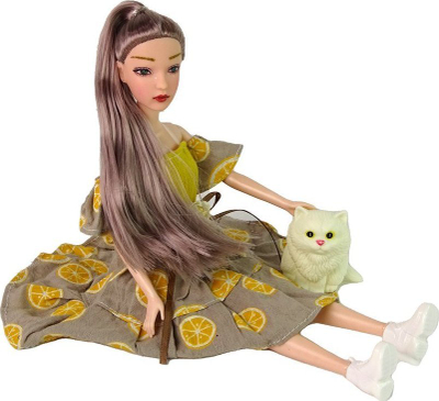 Kukull LeanToys Emily me kotele dhe mullinj ere, për kalamaj