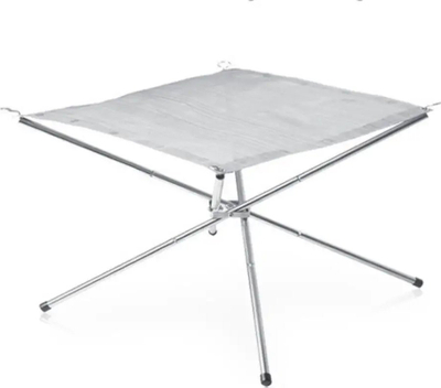 Vatër palosëse zjarri Naturehike NH20SK001, çelik inox, 800g, argjendtë