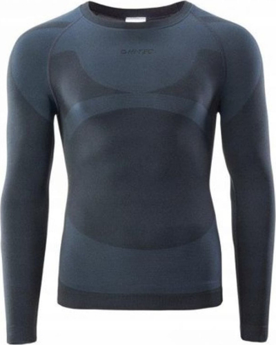 Bluzë termoaktive Hi-tec Ronin Top M, najlon elastan, për burra, grafit