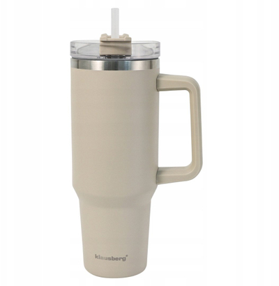 Termus me pipëz Klausberg KB-7944, 1100ml, çelik inox, bezhë