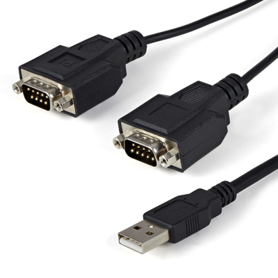 Përshtatës USB në Serial RS232 StarTech.com, 1.8m, FTDI FT2232D, i zi