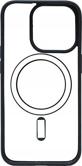 Mbulesë telefoni Ecobox për iPhone 13 Pro, transparente, MagSafe, e zezë