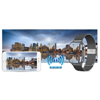 Ora inteligjente Gravity GT15-4, 2.04", me Bluetooth për thirrje, me rrip silikoni blu
