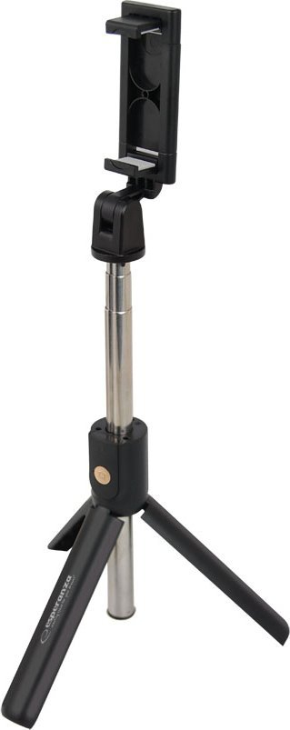 Selfie stick Esperanza EMM123 me Bluetooth, monopod me trekëmbësh, i zi