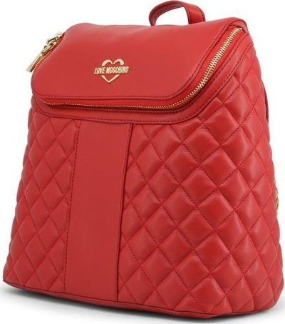 Shpinore Moschino Love, lëkurë sintetike, 2 xhepa, e kuqe