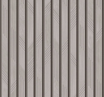 Tapet muri Sintra 3D slats, vinyl non woven, 53cm x 10m, gri argjendi