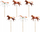 Topper tortash Partydeco Horses, set 6 copë, 13 cm, shumëngjyrëshe