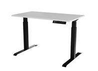 Tavolinë zyre Moon, rregullim elektrik lartësie, 121x67 cm, e bardhë e zezë