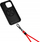 Rrip qafe për telefon FIXED NeckUni, 76 cm, pambuk, i kuq