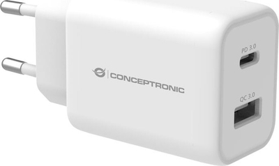 Karikues muri Conceptronic ALTHEA11W, 33W, 2 porta USB PD PPS QC 3.0, i bardhë