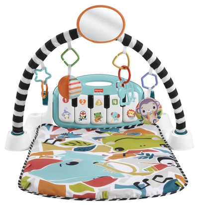 Tapet edukativ me piano Mattel Fisher Price HWY57, me hark lodrash, shumëngjyrësh