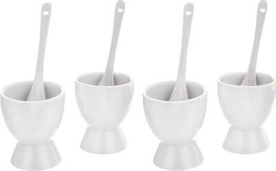 Set mëngjesi GEEZY, 8 pjesë, porcelan i bardhë
