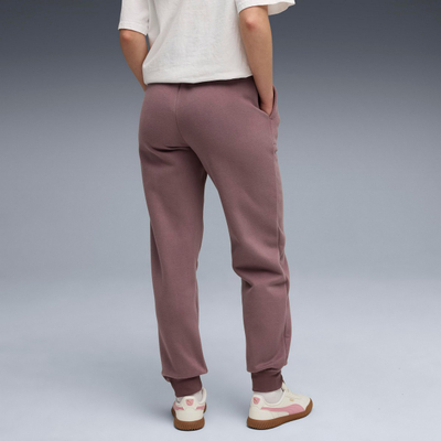 Тренерки PUMA HER Comfort High Waist Fleece за жени, со џебови, боја raisin