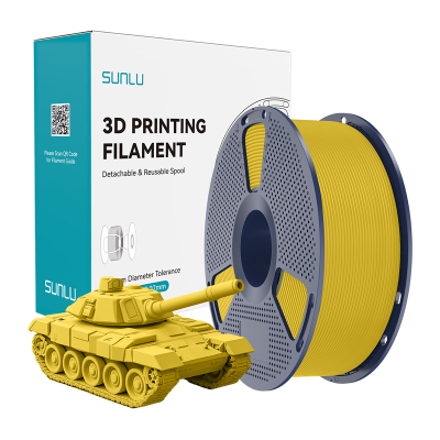 Filament 3D SUNLU PLA Plus High Speed, 1.75 mm, 1 kg, i verdhë