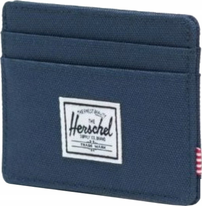 Држач за картички Herschel Charlie, текстил, компактен, темно сина