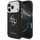 Këllëf telefoni Guess Hardcase 4G Grained Classic Logo për iPhone 17 Pro, TPU me lëkurë eko, i zi
