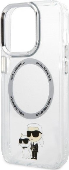 Mbulesë telefoni Karl Lagerfeld KLHMP14LHNKCIT për iPhone 14 Pro, MagSafe, transparente