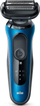 Rroje elektrike Braun Series 6 61 B1500s, me koka ndërrimi, pa tel, blu
