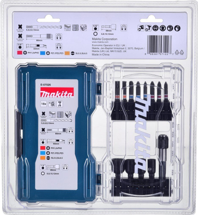 Set stërvitjesh dhe bitash Makita SDS Plus, 18 copë, me kuti organizuese