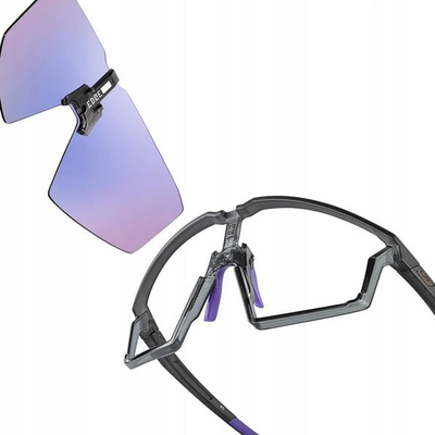 Syze sportive Julbo Edge, lente fotokromike Trivex, Cat. 3, të zeza me të kuqe