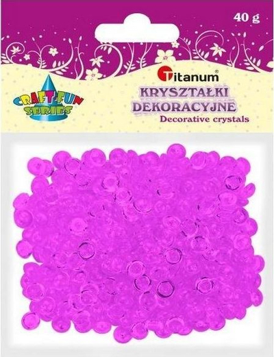 Kristale plastike për zbukurim Titanum, 40 g, vjollcë