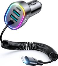 Karikues makine Joyroom JR-CL20, 57W, 4 porta, me kabllo Lightning 1.6m, i zi