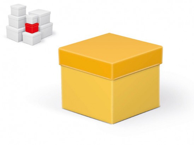 Кутија за подарок Gift Box C-C002-B, 10x10x9cm, картон 1.5mm, жолта