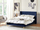 Shtrat Beliani Villette Velvet, 160 x 200 cm, EU King Size, blu e errët