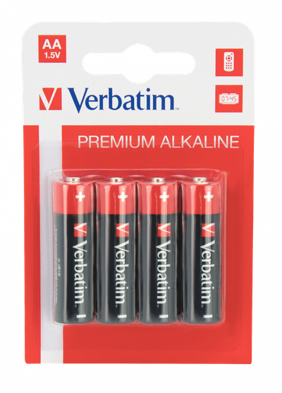 Bateri AA Verbatim Premium Alkaline LR6, 1.5V