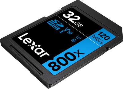 Kart shmemorie Lexar High Performance 800x SDHC UHS I, 32GB, 120MB/s, e zezë