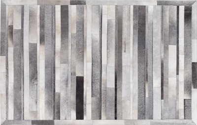 Tapet Beliani AZAY, 140x200 cm, lëkurë natyrale, gri e hapur
