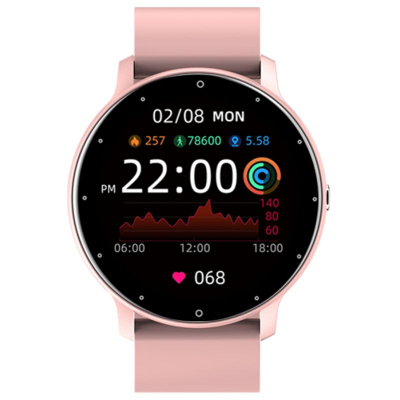 Smartwatch Giewont GW120-1, mat rrahjet e zemrës, i papërshkueshëm nga uji IP67, rozë gold
