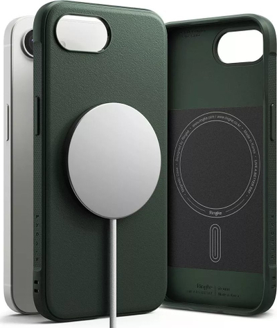 Mbulesë telefoni Ringke Onyx Magnetic MagSafe për iPhone 16E, TPU, rezistente ndaj goditjeve, jeshile e errët