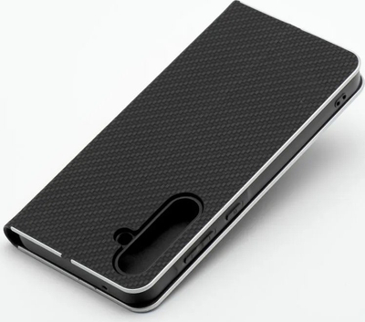 Навлака за книга Luna Book Carbon за Xiaomi Redmi Note 14 4G, карбон, црна