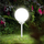 Llambë dielli për kopsht Saska Garden Milky Globe, 20cm, 4 LED, e bardhë