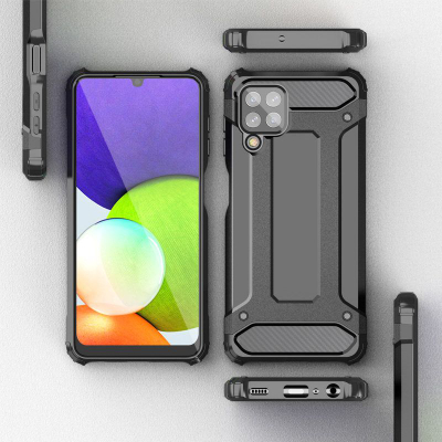 Kllëf telefoni Hurtel Hybrid Armor për Samsung Galaxy A22 4G, hibrid, gold
